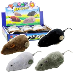 Mysz nakręcana futrzana MIX - Leantoys