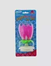 Świeczka grająco-tańcząca różowa blister - Godan