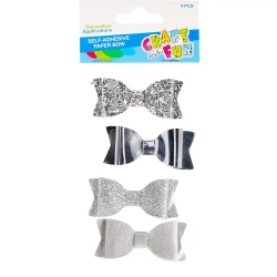 Ozdoba dekoracyjna Kokardki Saprzyl 6,5cm 4szt Cf 12/144