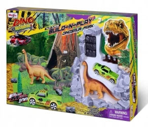 Zestaw z dinozaurem i pojazdem + makieta - TM Toys