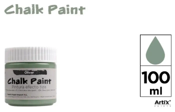 Farba kredowa 100ml oliwka (6szt) - Artix