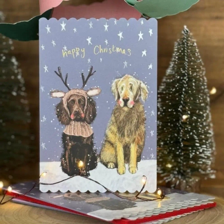 Karnet Święta Psy poroże - Alex Clark