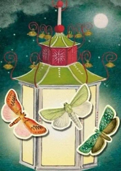 Karnet B6 POP-UP z kopertą Lampion i ćmy - Madame Treacle