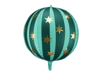 Balon foliowy Piłka w gwiazdki 75cm zielony - PartyDeco