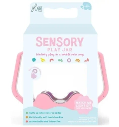 Słoik sensoryczny do napełnienia wodą różowy - Glo Pals
