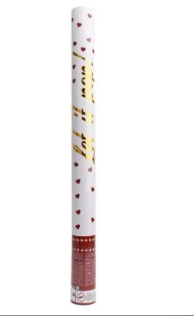 Armatka konfetti serca papier okrągły 60cm - Amscan