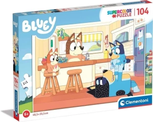 Puzzle 104 Superkolor Bluey - Clementoni