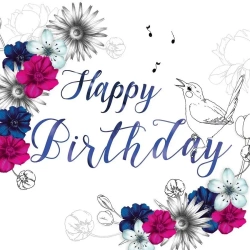 Karnet Swarovski kwadrat CL1411 Urodziny kwiaty - Clear Creations