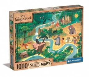 Puzzle 1000 Story Maps Księga Dżungli - Clementoni