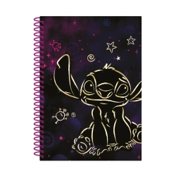 Kołobrulion B5 Disney Gold Stitch plastikowa spirala 100 kartek - PATIO