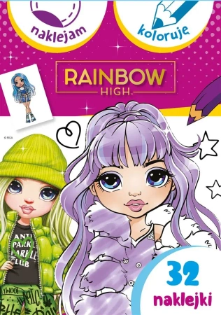 Rainbow High. Naklejam i koloruję - praca zbiorowa