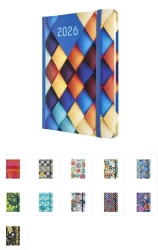 Terminarz 2026 tygod. 13x18,4cm z gumką MIX - Artsezon