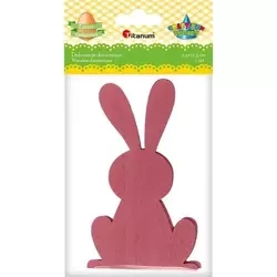 Drewniane zające ciemnoczerw. 74x127mm 2szt - Titanum