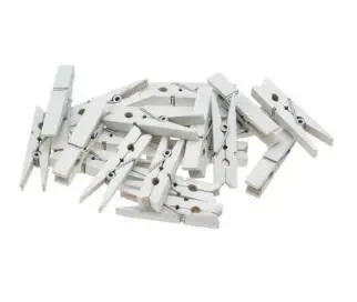 Klamerki białe 3,5cm 20szt - Brewis