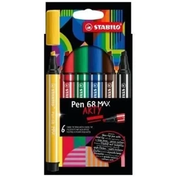 Flamaster Pen 68 Max Arty 6szt - Stabilo
