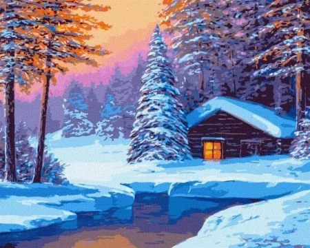 Malowanie po numerach - Zimowa cisza 40x50cm - Ideyka