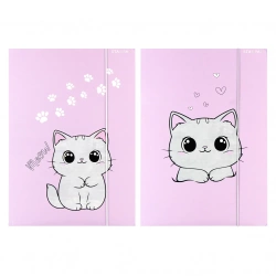 Teczka z gumką A4 Kotek pluszowy mix - STARPAK