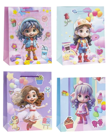 Torebka dziecięce Pop-Up 3D 26x32x10cm mix ROZETTE