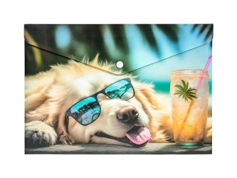 Koperta A4 PP na napę z nadrukiem Chillout Dog - Panta Plast