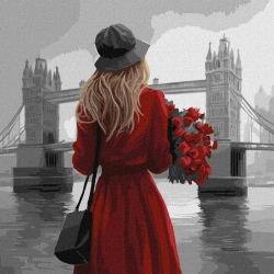 Malowanie po numerach -Mglisty Londyn 40x40cm - Ideyka