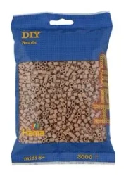 Hama Midi Koraliki w woreczku 3000 jasnobrązowe