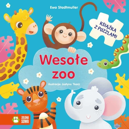 Wesołe zoo. Książka z puzzlami - Ewa Stadtmuller, Justyna Tkocz
