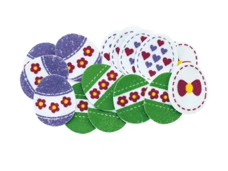 Naklejki z filcu jajka 15szt - Brewis