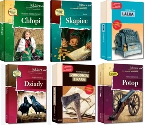 Pakiet lektur Matura Skąpiec, Dziady, Chłopi, Zbrodnia i kara, Potop, Lalka - Henryk Sienkiewicz
