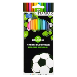 Kredki ołówkowe 12 kolorów Football - STARPAK