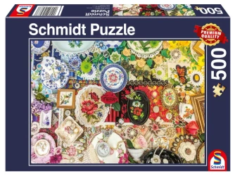 Puzzle 500 PQ Kolorowe ozdoby 110824 - Schmidt Puzzle