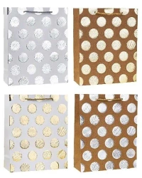 Torebka ozdobna 26x32x10cm hot-stamp mix ROZETTE