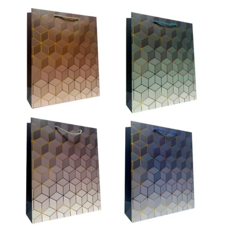 Torebka prezentowa uniwersalna S metalizowana mix - Ju-Piter