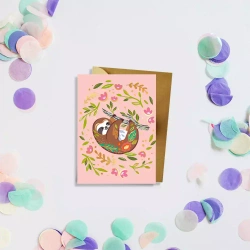 Karnet mini B8 Leniwiec na gałęzi - Henry