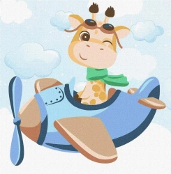 Malowanie po numerach - Przyszły pilot 30x30cm - Ideyka