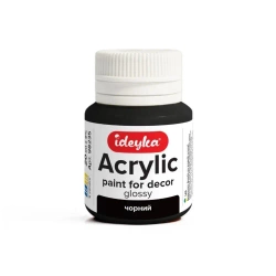 Farba akrylowa czarna 20ml - Ideyka