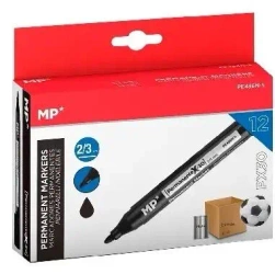 Marker permanentny 2,0/3,0mm czarny (12szt) - MP Main Paper