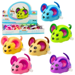 Myszka nakręcana MIX - Leantoys