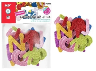 Naklejki z pianki literki brokat 50mm - MP Main Paper
