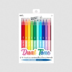 Flamastry pędzelkowe Dual Tone 24 kolory - ooly