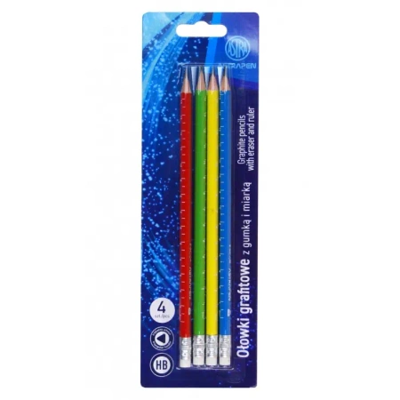 Ołówki grafitowe HB 4 szt. blister Pastel AstraPen - ASTRA art-pap