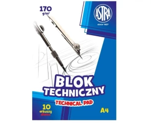 Blok techniczny A4/10K 170g (10szt) ASTRA - ASTRA papiernicze