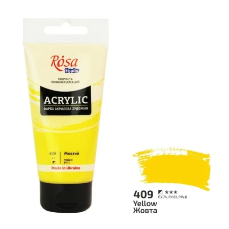 Farba akrylowa yellow 409 75ml - Rosa