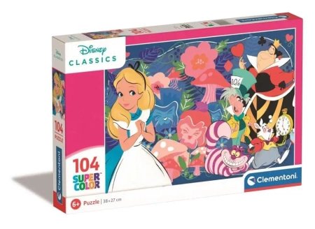 Puzzle 104 Super Kolor Disney Classic Alice - Clementoni