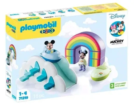 Zestaw z figurkami 1.2.3 Disney 71319 Domek w chmurach Miki i Minnie - Playmobil