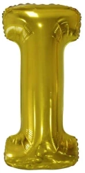 Balon foliowy litera I złota 40,5x86cm - Amscan