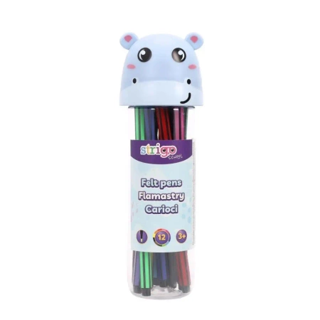 Flamastry Hipopotam 12szt - Strigo