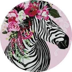 Malowanie po numerach okrągłe - Fantastyczna zebra - Twoje Hobby