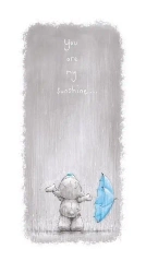 Kartka okolicznościowa Miś w deszczu z parasolem - Carte Blanche Greetings Ltd.