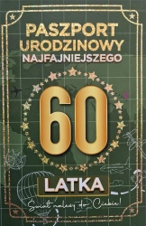 Karnet Urodziny 60 Nowy paszport męskie - YEKU