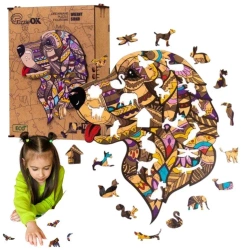 Puzzle drewniane eko 125 Wierny Sirko A3 - PuzzleOK